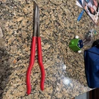 Snap-on Tools Usa 415CP 15" Bent Needle Nose Pliers Red Grip Used. Price: $75.00.