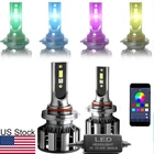 2PCS 9005 9006 Rgb Led Muticolor Headlight High/low Beam Bulbs Phone Control New. Price: $60.71.