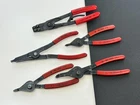 Mac Tools Usa 5PC Snap Ring Retaining Pliers Set PK201, TP601R, (2) TP34, TP56-1 Used. Price: $94.99.