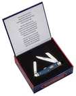 Case 10863 Medium Stockman Knife Blue Synthetic Grooved W/ Cigar Box 4318 Ss New. Price: $84.99.