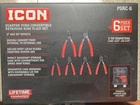 New Icon PSRC-6 6PC Quarter Turn Convertible Retaining Ring Plier Set 59150. Price: $80.00.