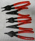 Blue-point 5PC Snap Ring Plier Set #PR12A, PR21A, PR129A, PR22A, PR34A Usa Used. Price: $59.99.