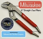 Milwaukee 48-22-6306 6" Straight Jaw Pliers With Ream & Punch Handle In. New. Price: $14.49.