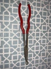 Mac Tools P114S Long-reach Long-nose Pliers 11-3/4" Red Handle Used. Price: $18.55.