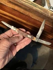 1930S Utica Cutlery Co Kutmaster Ny Usa 3-BLD Bone Hdl Stocmn Pocket Knife Used. Price: $22.00.