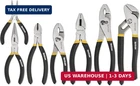 Hurricane 7-PIECE Pliers Set Water Pump, 8"/6" Slip Joint, 7" Linesman, New. Price: $35.25.
