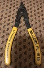 Vtg PL-1515 Williams 8" External Retaining Ring Pliers Yellow Grips (used). Price: $20.00.