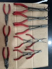 Mac Tools 10-PC Plier Set Snap Ring, Needle Nose, Cutters, Slip Joint Used. Price: $200.00.