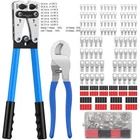 Heavy Duty Battery Cable Crimping Tool Wire Lugs Crimper Terminal Connectors Set New. Price: $52.99.