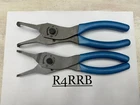 Snap-on Tools 2PC New Large Size .090 Tip 45 & Pearl Blue Ring Pliers. Price: $99.95.