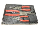 New Snap-on 3-PC Long Nose Slip Joint Pliers Set PL3LNSJCF Red. Price: $234.99.