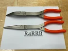 Snap-on Tools Usa New 2PC Orange Soft Grip Long Neck Needle Nose Pliers Lot Set. Price: $179.95.