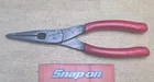 Snap 196CF - 8" Long Soft Grip Needle Nose Pliers With Cutter Used. Price: $31.95.