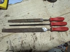 Set Of 3 Snap-on HF-614, HF-615, HF-616 Red Hard File Handles Used. Price: $65.00.