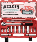 14 Pcs 3/8 Inch Drive Spark Plug Socket Set Black With Red Coating/marking New. Price: $69.99.