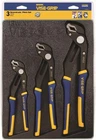 Irwin Vise-grip Groovelock Pliers Set, V-jaw, 3-PIECE 8", 10", 12", Blue New. Price: $94.59.