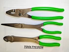 Snap-on Tools Usa New Piece Green Soft Grip Heavy Duty Pliers Lot Set PL330ACF. Price: $277.99.