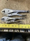 Two Mac Tools MLP10SJ 10" Ad MLP7SJ Long Straight Jaw Locking Pliers Used. Price: $32.00.