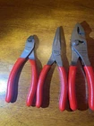 Snap On PL600ES2FR Pc. Pliers Cutters Crimpers Set In Foam Red Used. Price: $250.00.