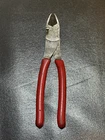 Snap-on 388CF 8" High-leverage Diagonal Cutter Pliers, Red Handles Used. Price: $25.00.