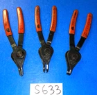 Mac Tools 3 Piece Small Set Of Convertible Snap Ring Pliers Used. Price: $85.00.