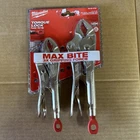 Milwaukee 48-22-3702 Piece 7" & 10" Torque Maxbite Locking Pliers Set New. Price: $39.97.
